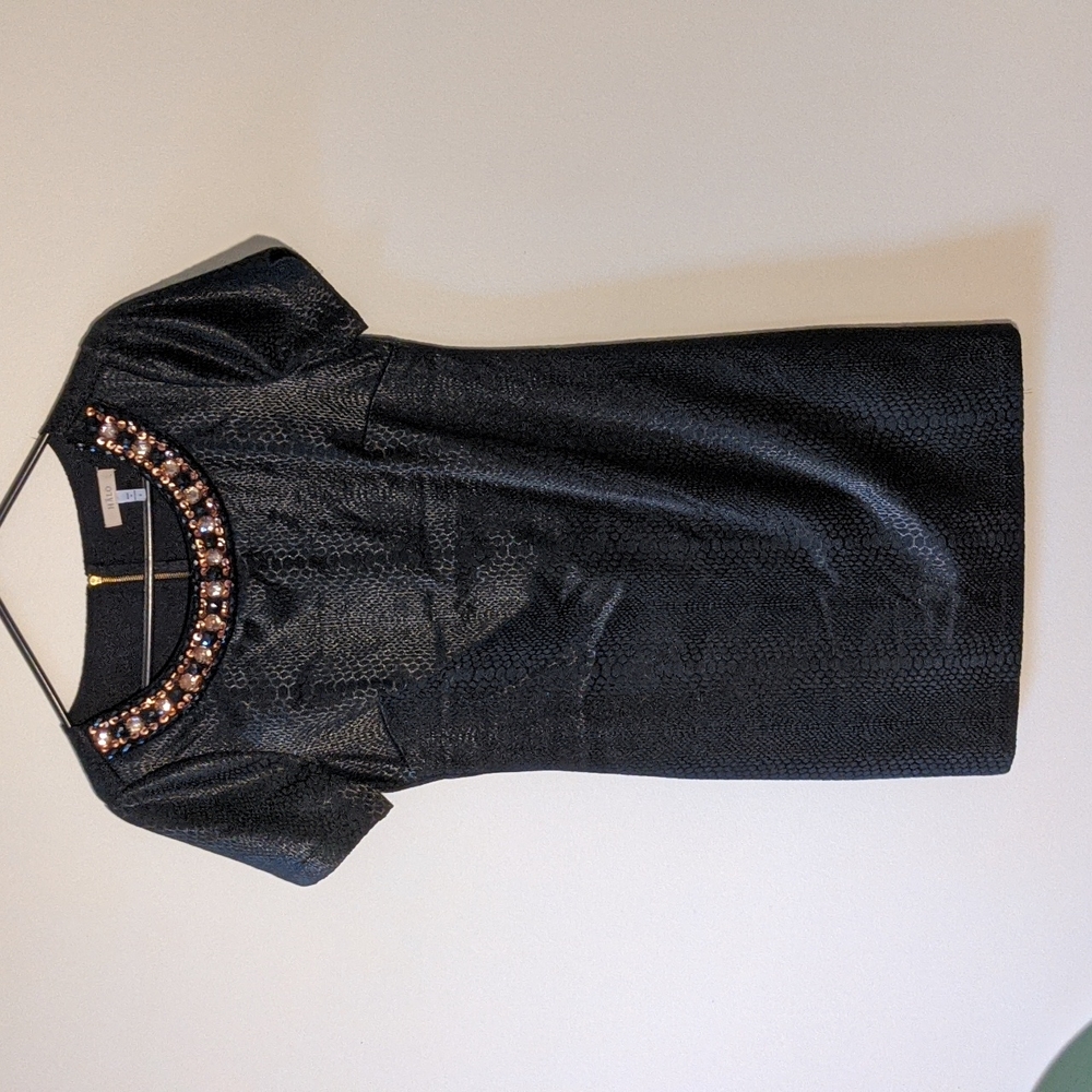 Little Black dress - matte snakeskin print